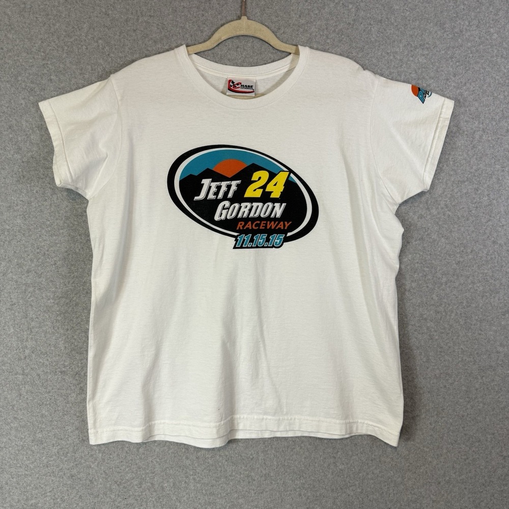 Jeff gordon racing shirt‎ mens XL white cotton bayside chase